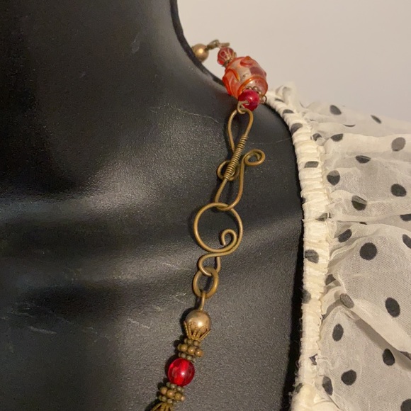 Vintage Valentine Love Beads.   Red and delicate.Unusual rare statement piece 🌹 - Picture 2 of 5